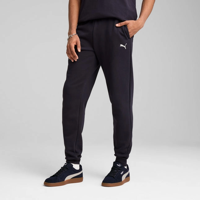 PUMA MEN'S ESSENTIALS FLEECE NAVY TRACKPANTS