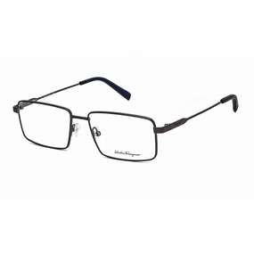 Salvatore Ferragamo Men's Eyeglasses - Shiny Dark Gunmetal Metal Frame | SF2206 015