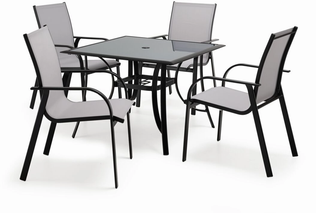 Seabrook II- Outdoor 5-Piece Dining - Grey