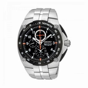Seiko SNAD23P1 SPORTURA Black Chronograph MEN'S WATCH