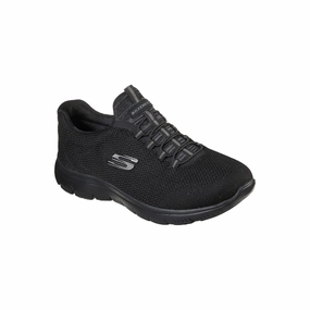 Skechers Womens Summits Cool Classic Walking Shoes - BLACK 8 MEDIUM