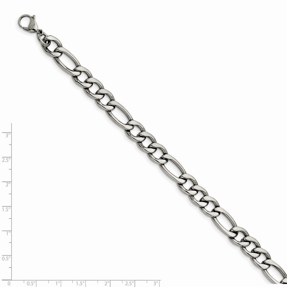 Stainless Steel 8.4mm 8in Figaro Chain | SRN682