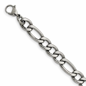 Stainless Steel 8.4mm 8in Figaro Chain | SRN682