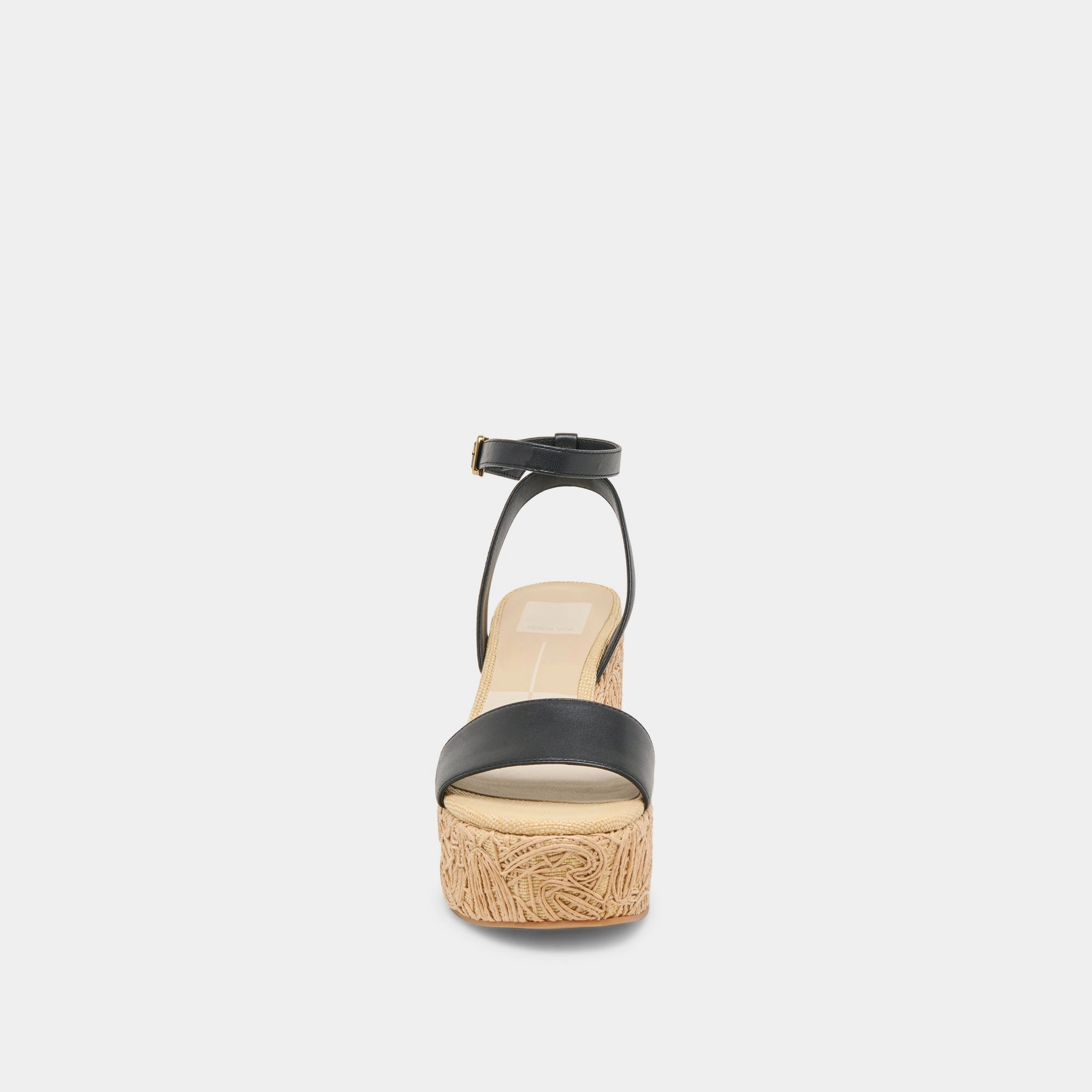 TALISA WEDGES BLACK LEATHER
