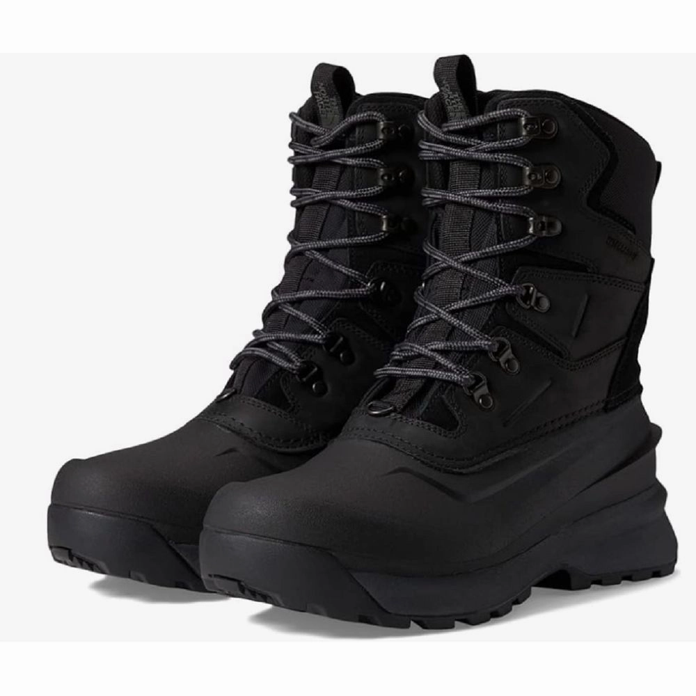 The North Face NF0A5LVZ Men's Chilkat V 400 Insulated Waterproof Snow Boots, Black/Asphalt Gray, 8 M