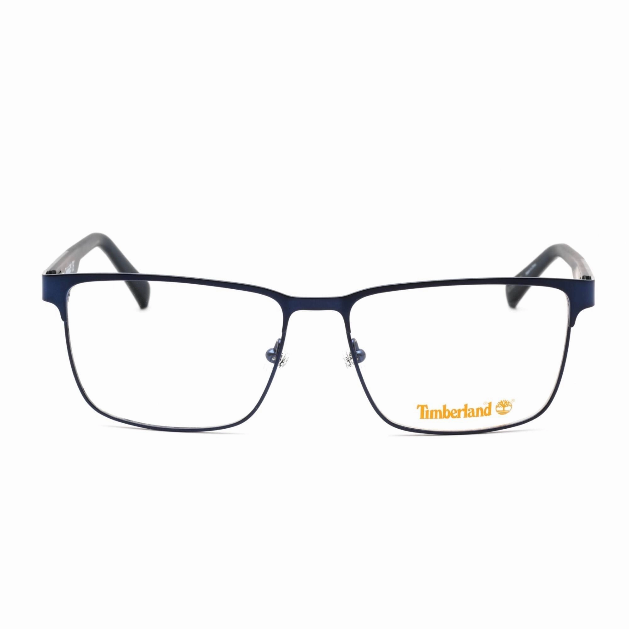 Timberland Men's Eyeglasses - Full Rim Rectangular Matte Blue Metal Frame | TB1721 091