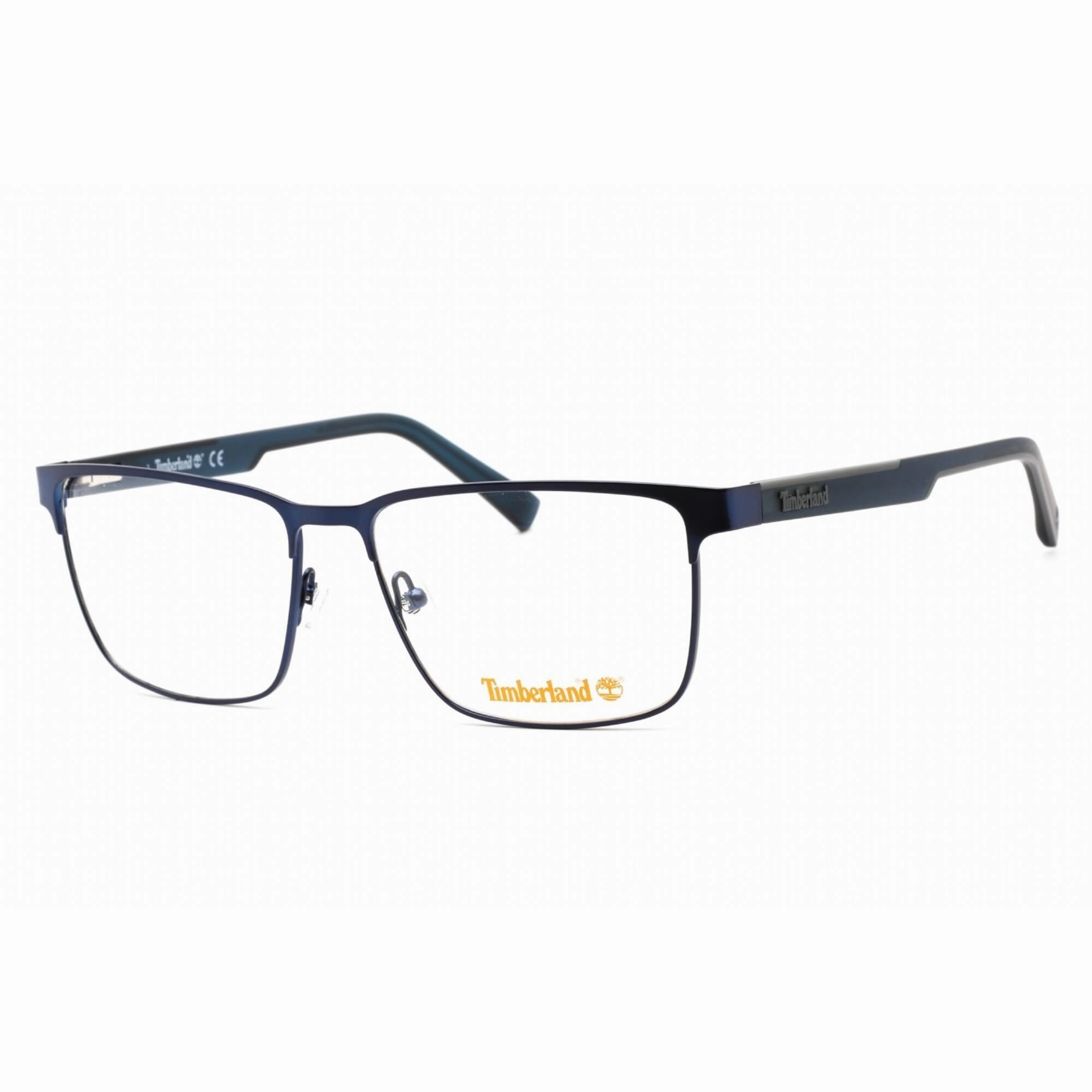 Timberland Men's Eyeglasses - Full Rim Rectangular Matte Blue Metal Frame | TB1721 091