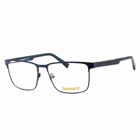 Timberland Men's Eyeglasses - Full Rim Rectangular Matte Blue Metal Frame | TB1721 091