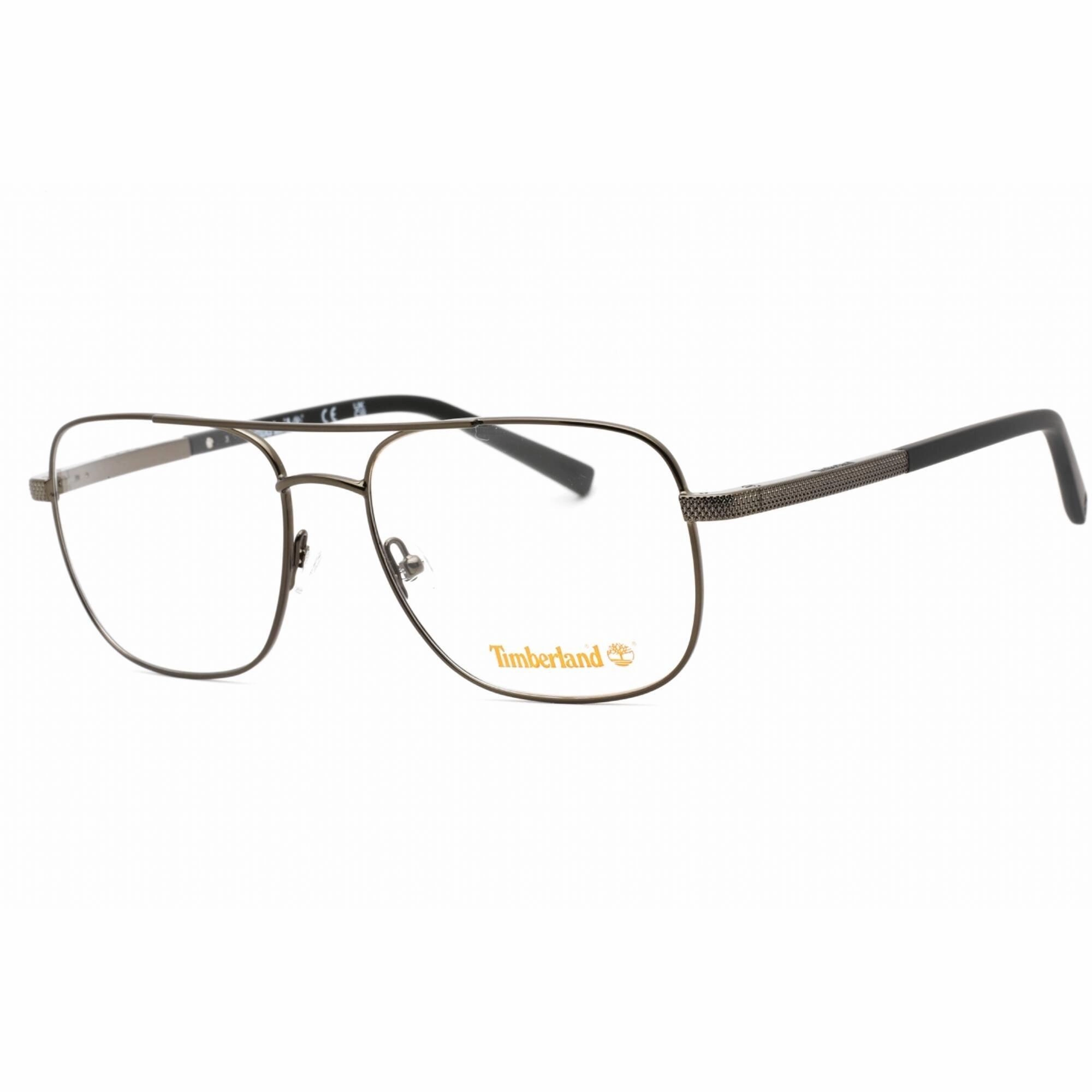 Timberland Men's Eyeglasses - Shiny Gunmetal Full Rim Aviator Shape Frame | TB1725 008