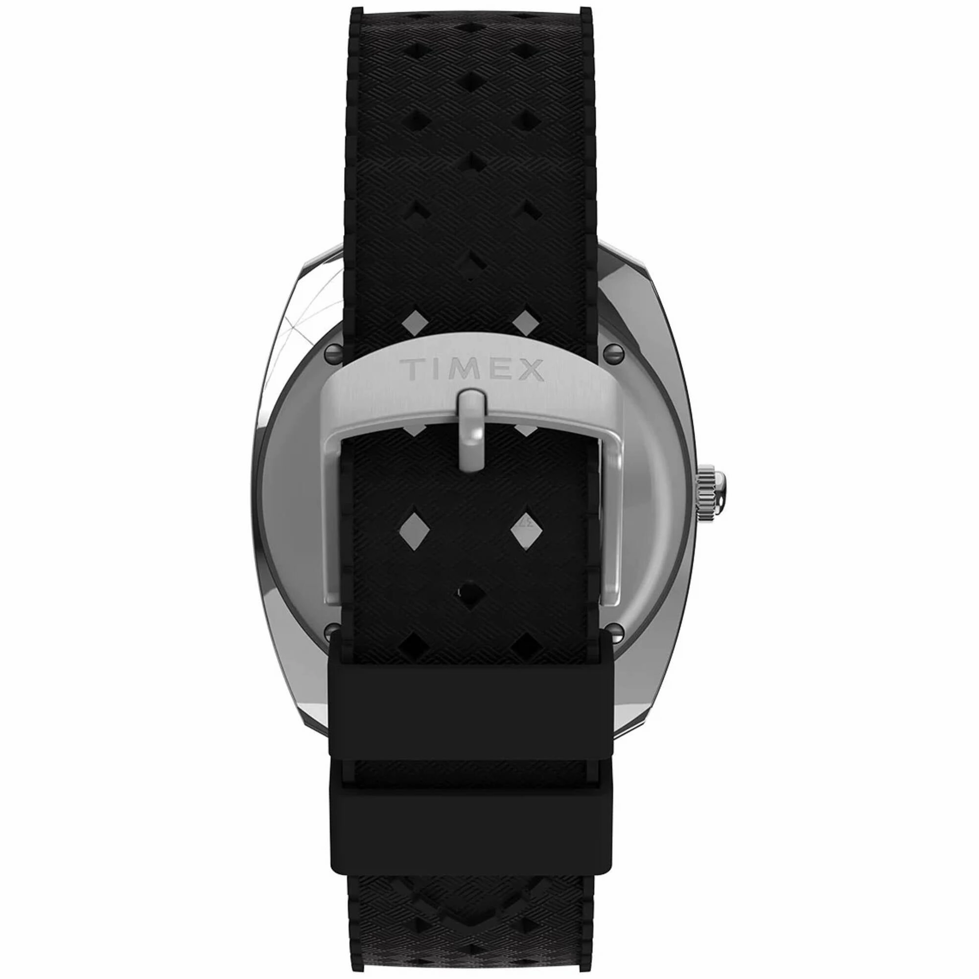 Timex Men's Watch - Q Timex Reissue Black Dial Synthetic Rubber Strap | TW2W22400ZV