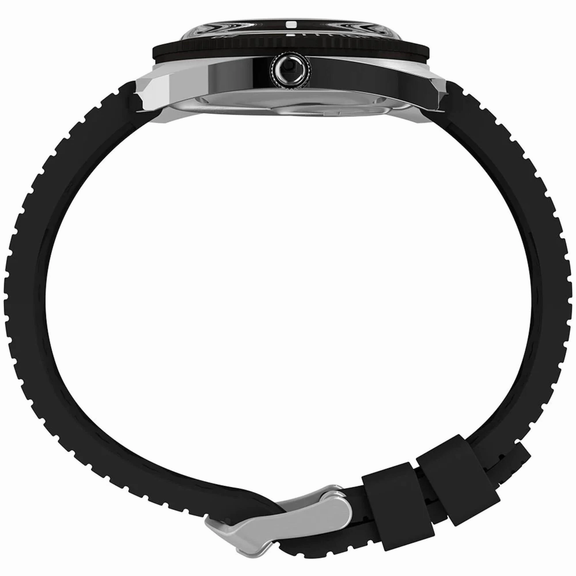 Timex Men's Watch - Q Timex Reissue Black Dial Synthetic Rubber Strap | TW2W22400ZV