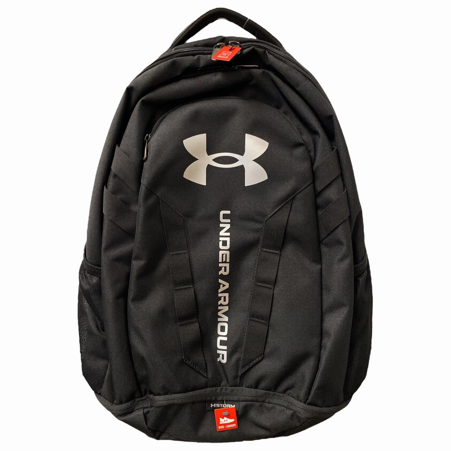 Under Armour 1361176 Adult Hustle 5.0 Backpack, Black/Silver