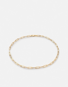 Volt Link Choker, 14k Gold Pavé