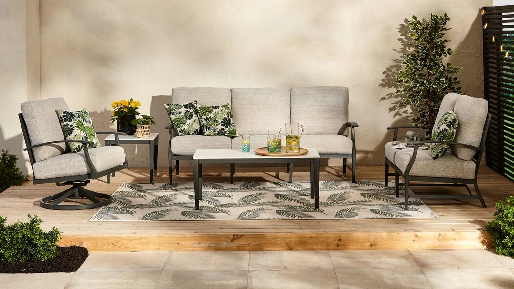 West Lake - Outdoor Swivel Chair - Grey