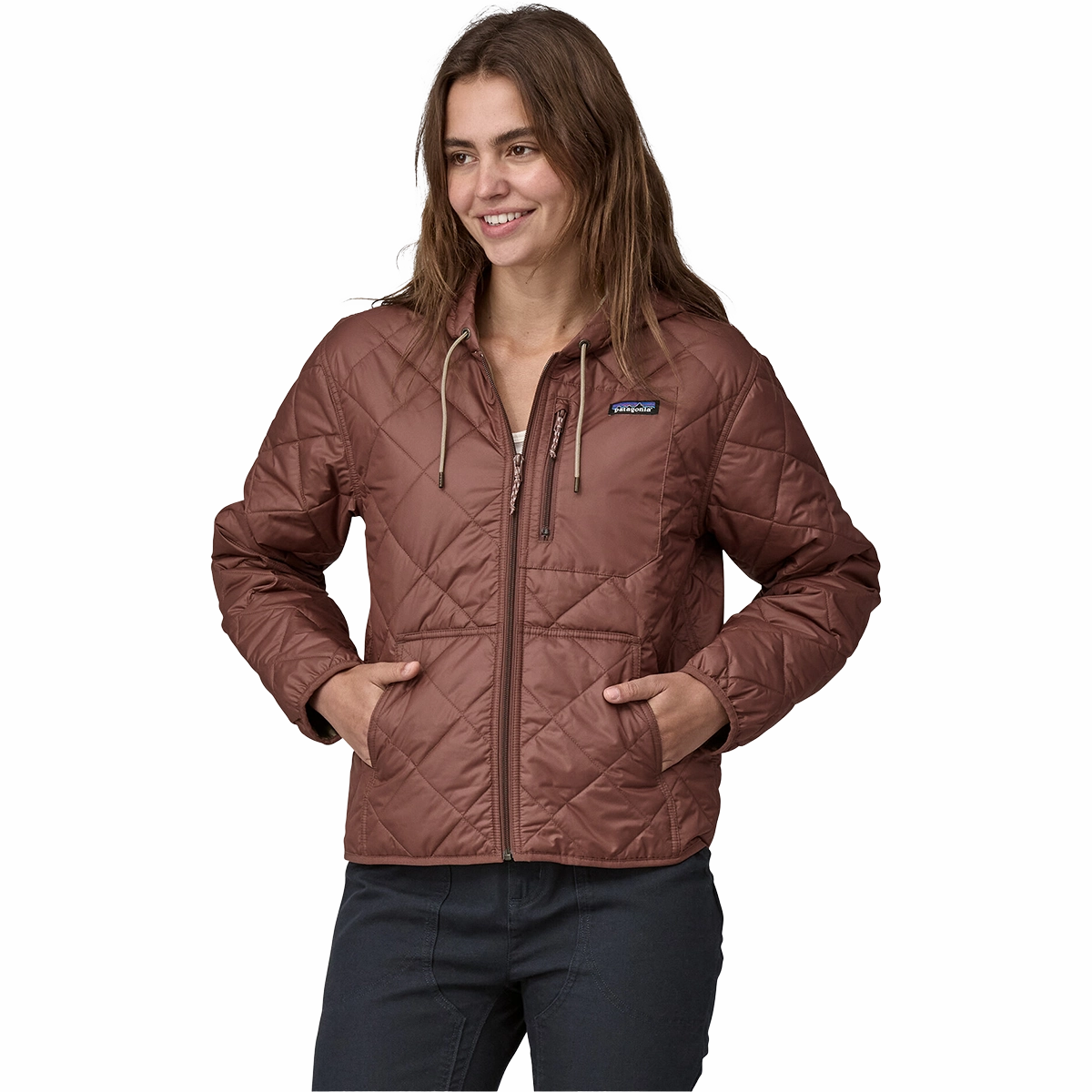 Women's Diamond Quilt Bomber Hoody