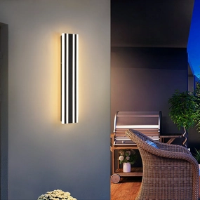YAOWSZM YAOWSZM-12W-WALL-BLACK 12W LED Outdoor Modern Wall Light Black Sconce for Patio Garage Porch