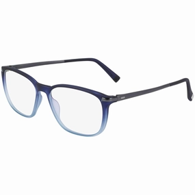 Zeiss Men's Eyeglasses - Demo Lens Blue Injected Square Full Rim Frame | ZS20004 550